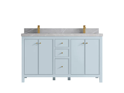 Chicago 60 in. W x 22 in. D Double Sink Bathroom Vanity - Willow Bath and Vanity