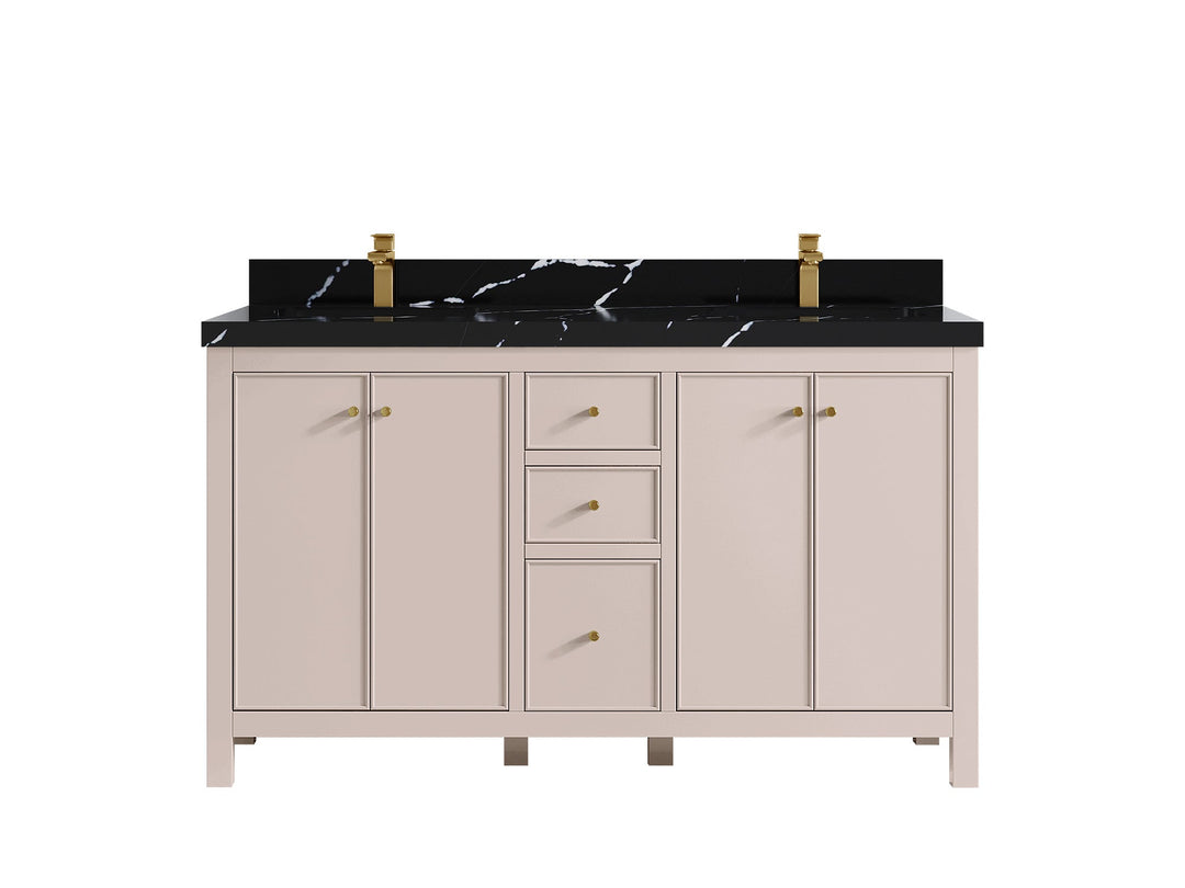 Chicago 60 in. W x 22 in. D Double Sink Bathroom Vanity - Willow Bath and Vanity