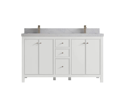 Chicago 60 in. W x 22 in. D Double Sink Bathroom Vanity - Willow Bath and Vanity
