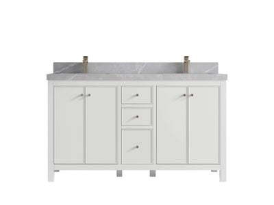 Chicago 60 in. W x 22 in. D Double Sink Bathroom Vanity - Willow Bath and Vanity