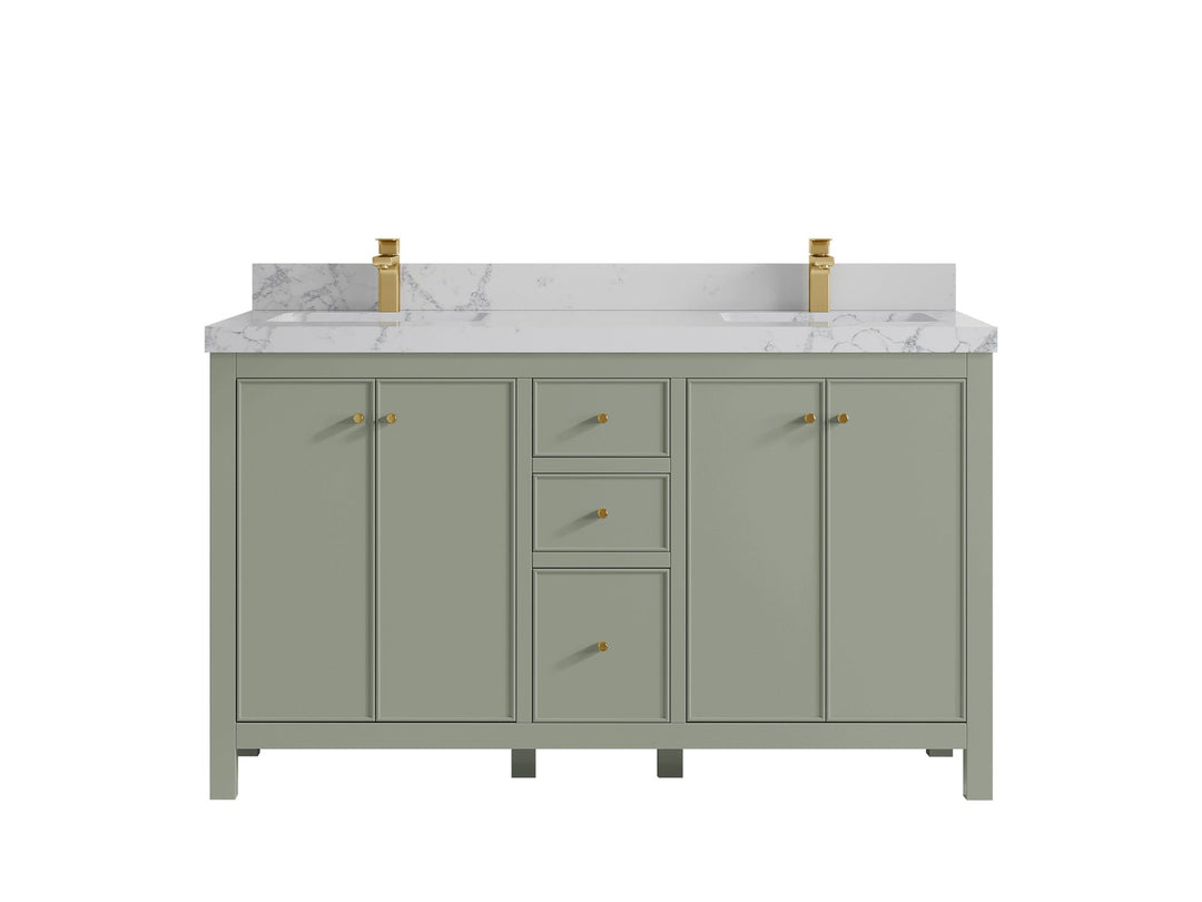 Chicago 60 in. W x 22 in. D Double Sink Bathroom Vanity - Willow Bath and Vanity