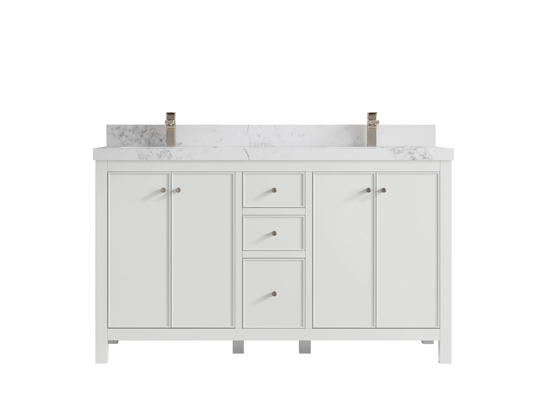 Chicago 60 in. W x 22 in. D Double Sink Bathroom Vanity - Willow Bath and Vanity