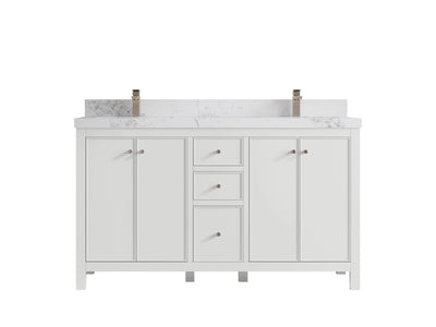 Chicago 60 in. W x 22 in. D Double Sink Bathroom Vanity - Willow Bath and Vanity