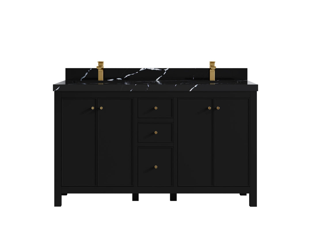 Chicago 60 in. W x 22 in. D Double Sink Bathroom Vanity - Willow Bath and Vanity
