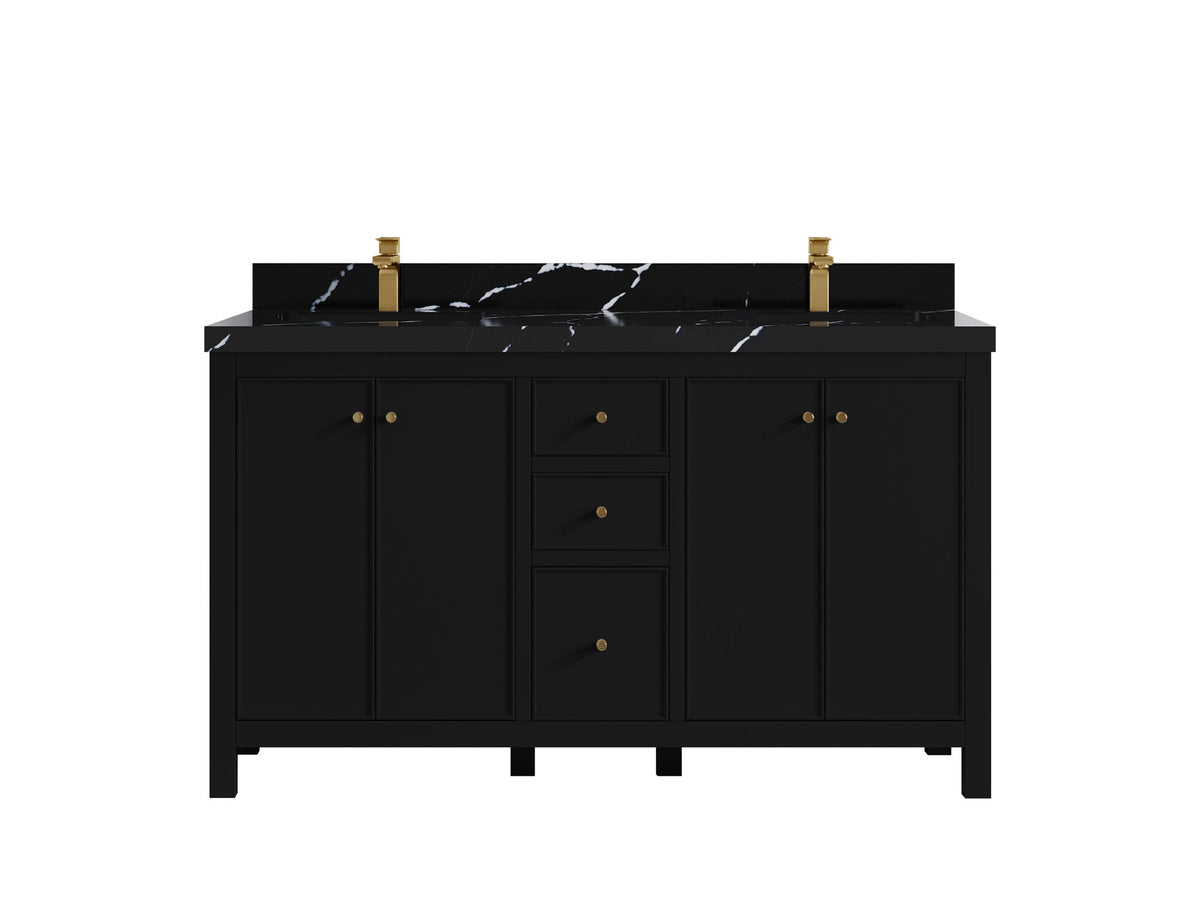 Chicago 60 in. W x 22 in. D Double Sink Bathroom Vanity - Willow Bath and Vanity