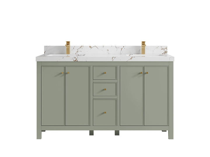 Chicago 60 in. W x 22 in. D Double Sink Bathroom Vanity - photo 37
