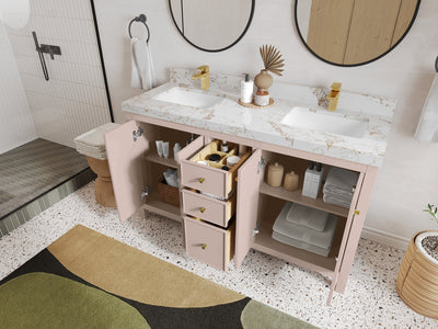 Chicago 60 in. W x 22 in. D Double Sink Bathroom Vanity - Willow Bath and Vanity