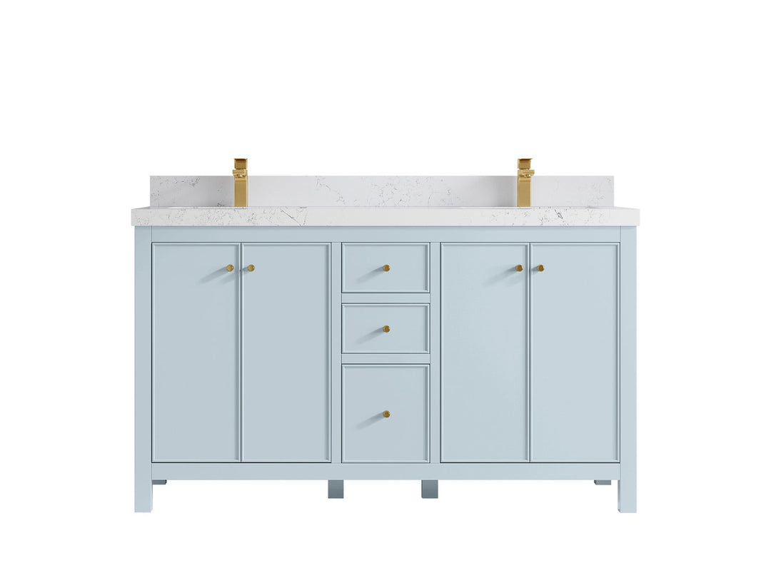 Chicago 60 in. W x 22 in. D Double Sink Bathroom Vanity - Willow Bath and Vanity