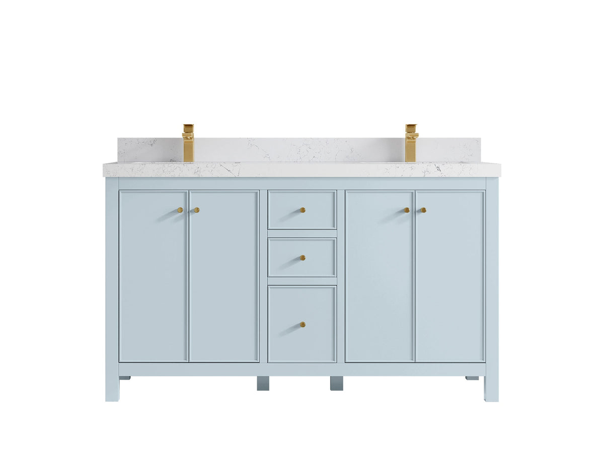 Chicago 60 in. W x 22 in. D Double Sink Bathroom Vanity - Willow Bath and Vanity