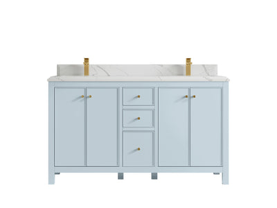 Chicago 60 in. W x 22 in. D Double Sink Bathroom Vanity - Willow Bath and Vanity