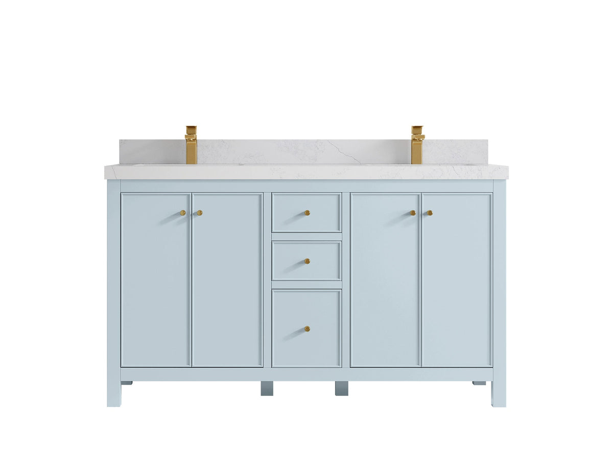 Chicago 60 in. W x 22 in. D Double Sink Bathroom Vanity - Willow Bath and Vanity