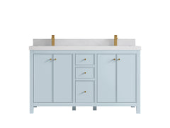 Chicago 60 in. W x 22 in. D Double Sink Bathroom Vanity - photo 1
