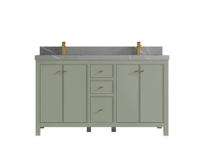 Chicago 60 in. W x 22 in. D Double Sink Bathroom Vanity - Willow Bath and Vanity
