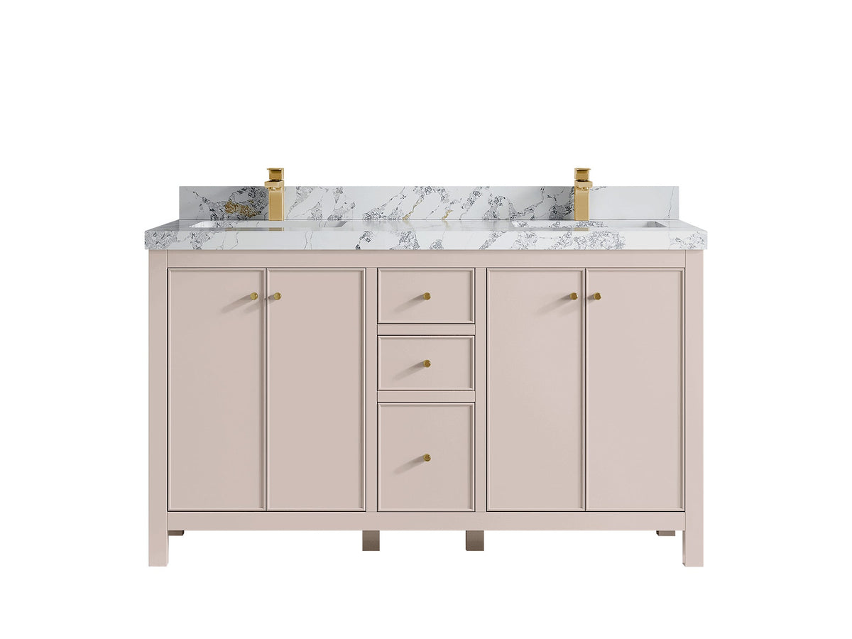 Chicago 60 in. W x 22 in. D Double Sink Bathroom Vanity - Willow Bath and Vanity