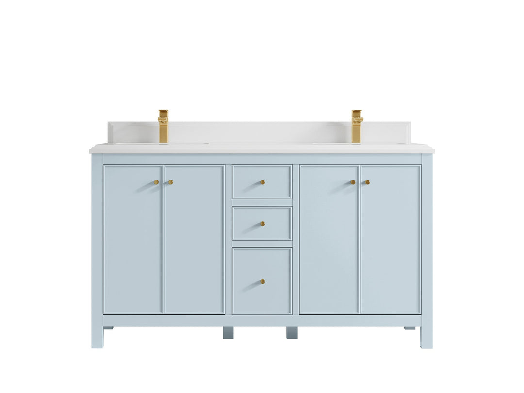 Chicago 60 in. W x 22 in. D Double Sink Bathroom Vanity - Willow Bath and Vanity