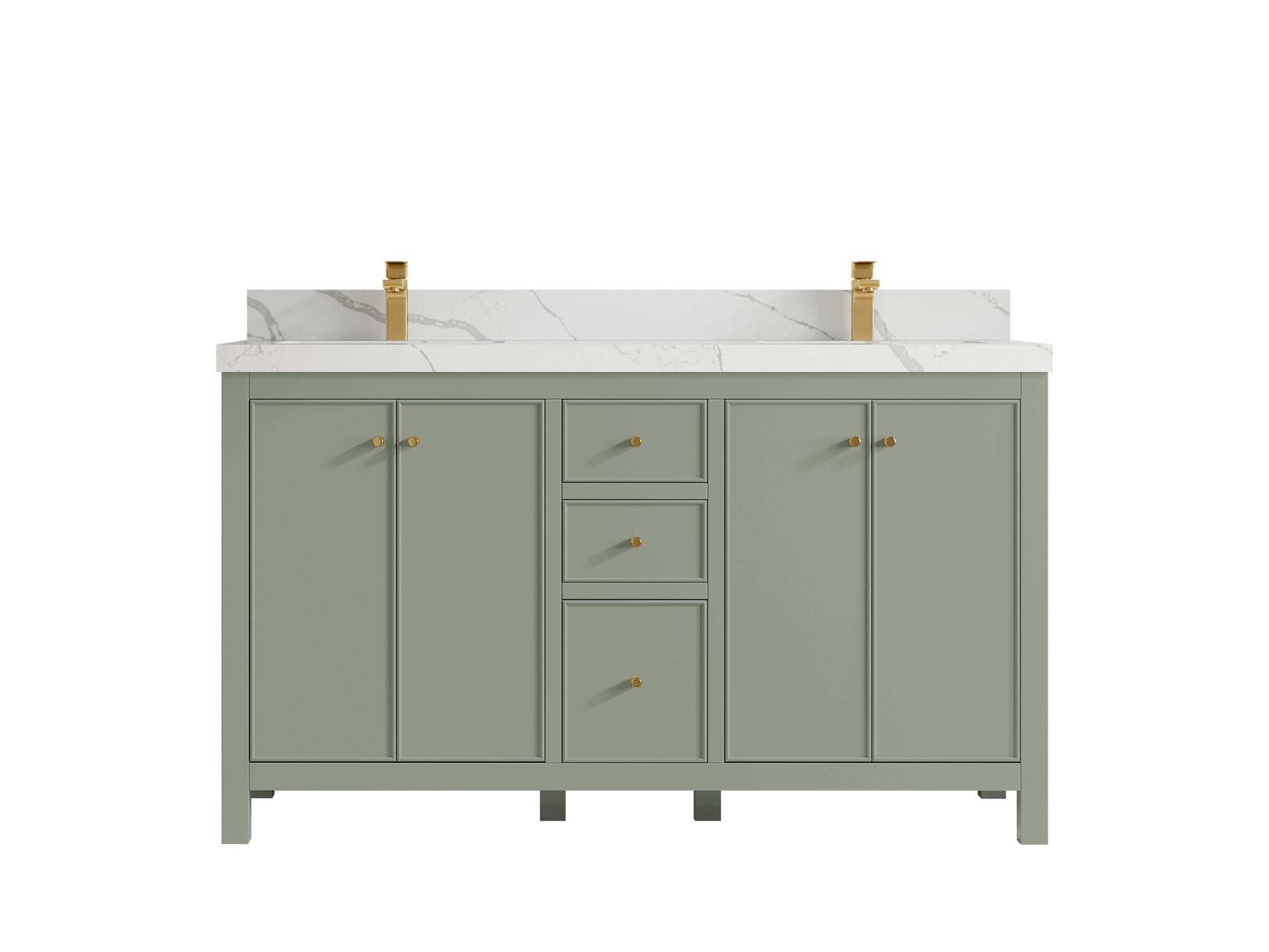 Chicago 60 in. W x 22 in. D Double Sink Bathroom Vanity - Willow Bath and Vanity