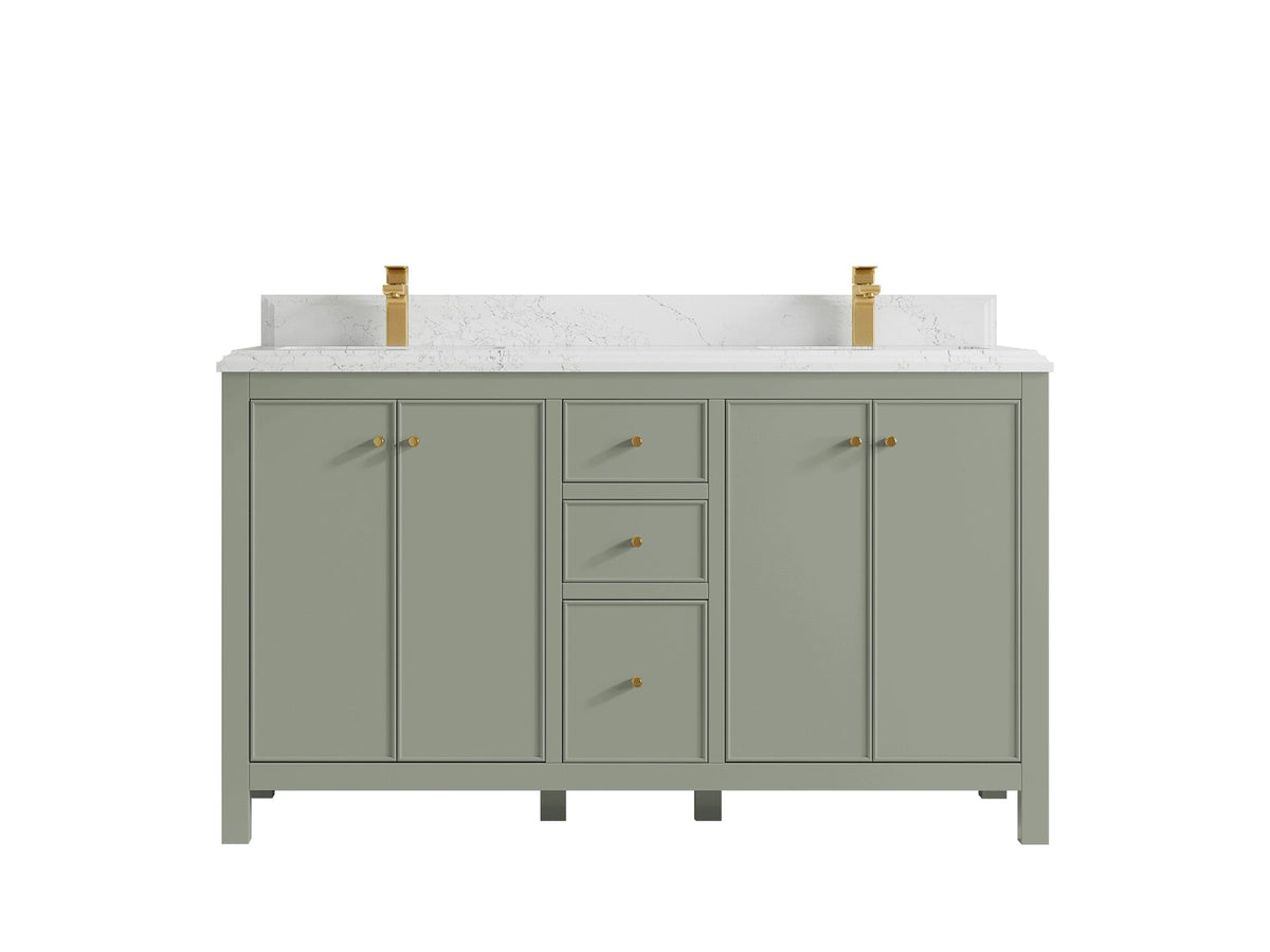 Chicago 60 in. W x 22 in. D Double Sink Bathroom Vanity - Willow Bath and Vanity