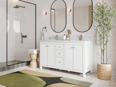 Chicago 60 in. W x 22 in. D Double Sink Bathroom Vanity - Willow Bath and Vanity