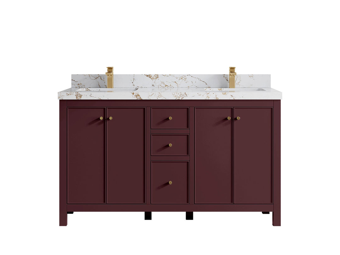 Chicago 60 in. W x 22 in. D Double Sink Bathroom Vanity - Willow Bath and Vanity