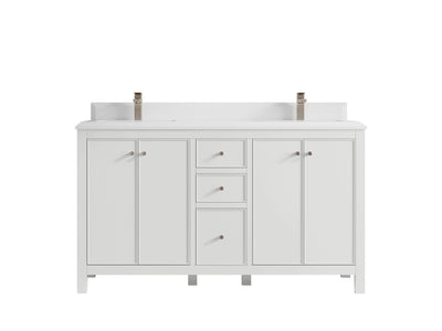 Chicago 60 in. W x 22 in. D Double Sink Bathroom Vanity - Willow Bath and Vanity