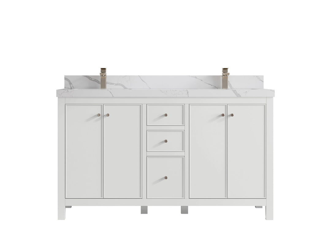 Chicago 60 in. W x 22 in. D Double Sink Bathroom Vanity - Willow Bath and Vanity
