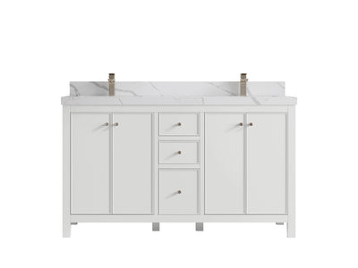 Chicago 60 in. W x 22 in. D Double Sink Bathroom Vanity - Willow Bath and Vanity