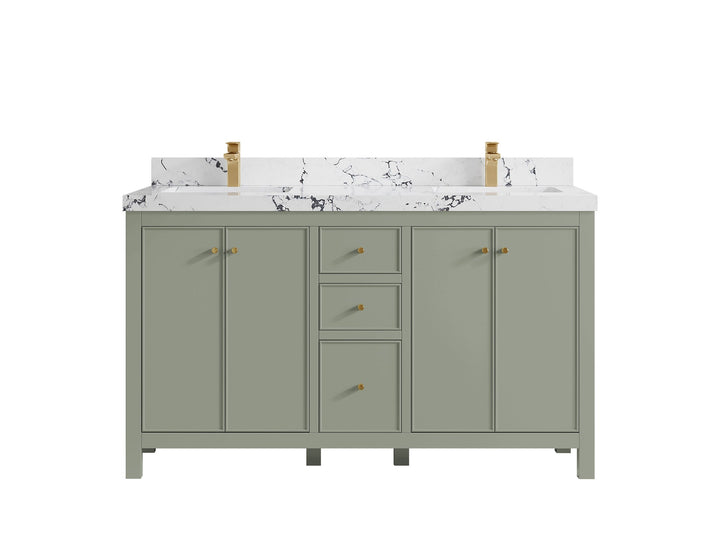 Chicago 60 in. W x 22 in. D Double Sink Bathroom Vanity - photo 41