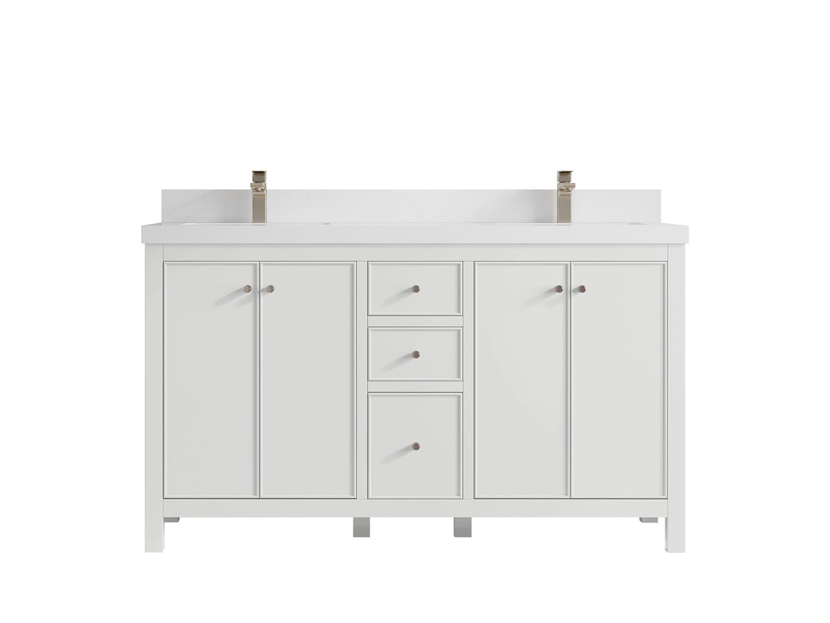 Chicago 60 in. W x 22 in. D Double Sink Bathroom Vanity - Willow Bath and Vanity
