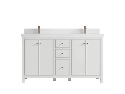 Chicago 60 in. W x 22 in. D Double Sink Bathroom Vanity - Willow Bath and Vanity