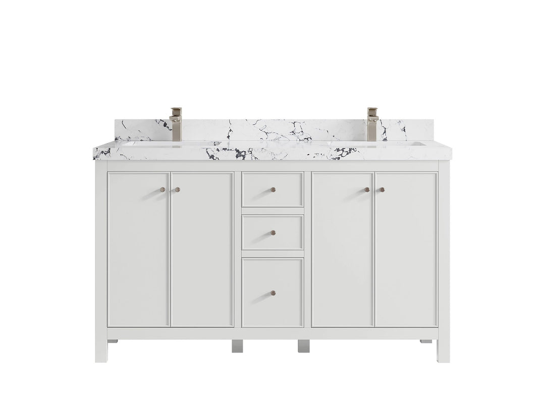 Chicago 60 in. W x 22 in. D Double Sink Bathroom Vanity - Willow Bath and Vanity