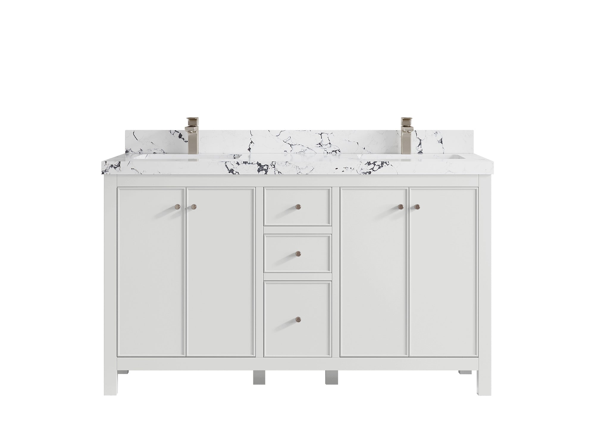 Chicago 60 in. W x 22 in. D Double Sink Bathroom Vanity - Willow Bath and Vanity