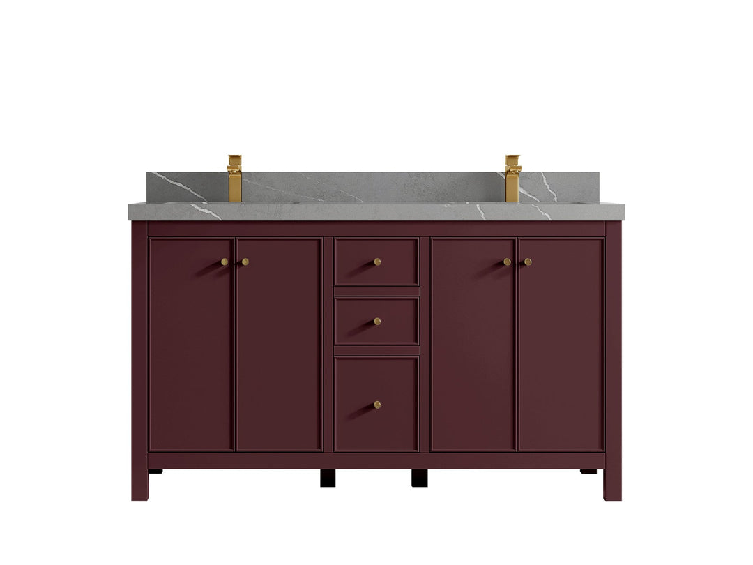 Chicago 60 in. W x 22 in. D Double Sink Bathroom Vanity - Willow Bath and Vanity