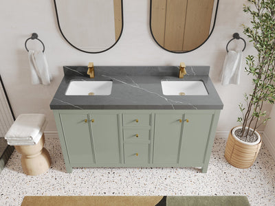 Chicago 60 in. W x 22 in. D Double Sink Bathroom Vanity - Willow Bath and Vanity