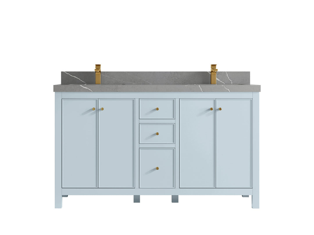Chicago 60 in. W x 22 in. D Double Sink Bathroom Vanity - Willow Bath and Vanity