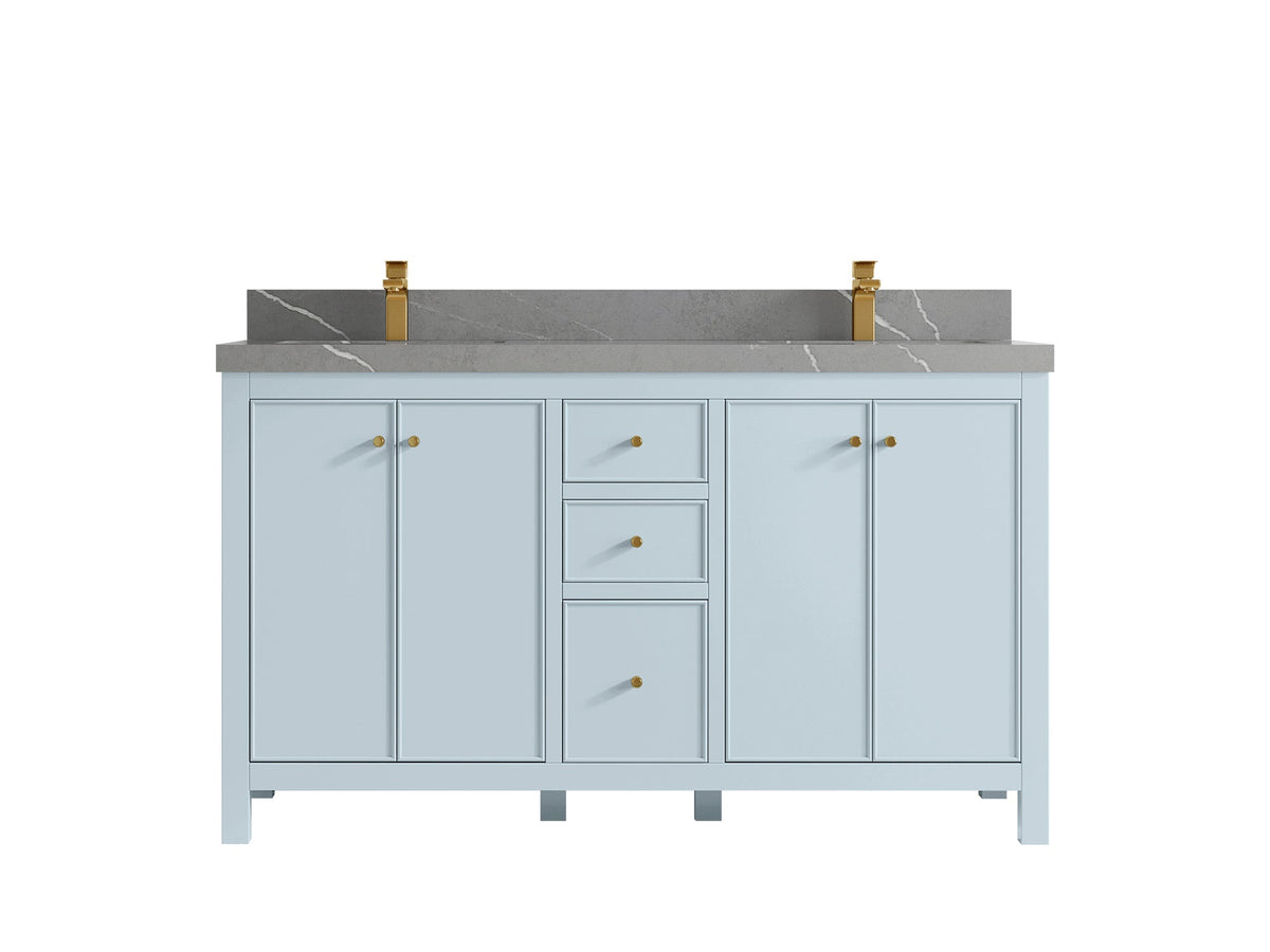 Chicago 60 in. W x 22 in. D Double Sink Bathroom Vanity - Willow Bath and Vanity