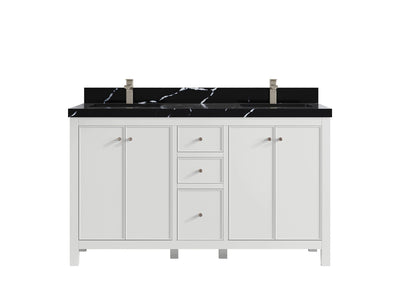 Chicago 60 in. W x 22 in. D Double Sink Bathroom Vanity - Willow Bath and Vanity