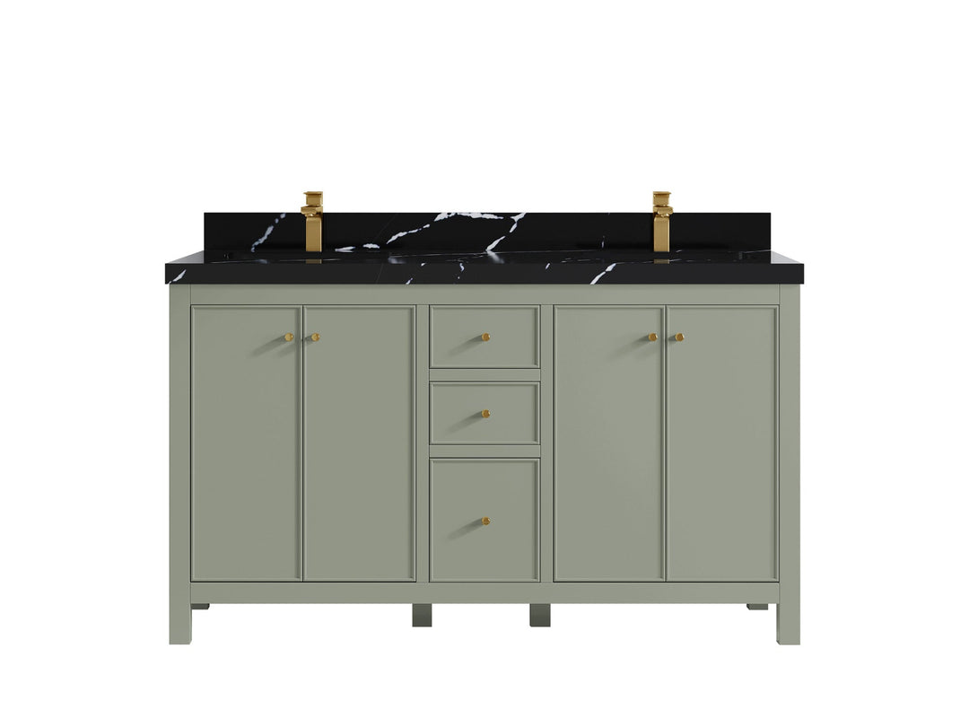 Chicago 60 in. W x 22 in. D Double Sink Bathroom Vanity - Willow Bath and Vanity