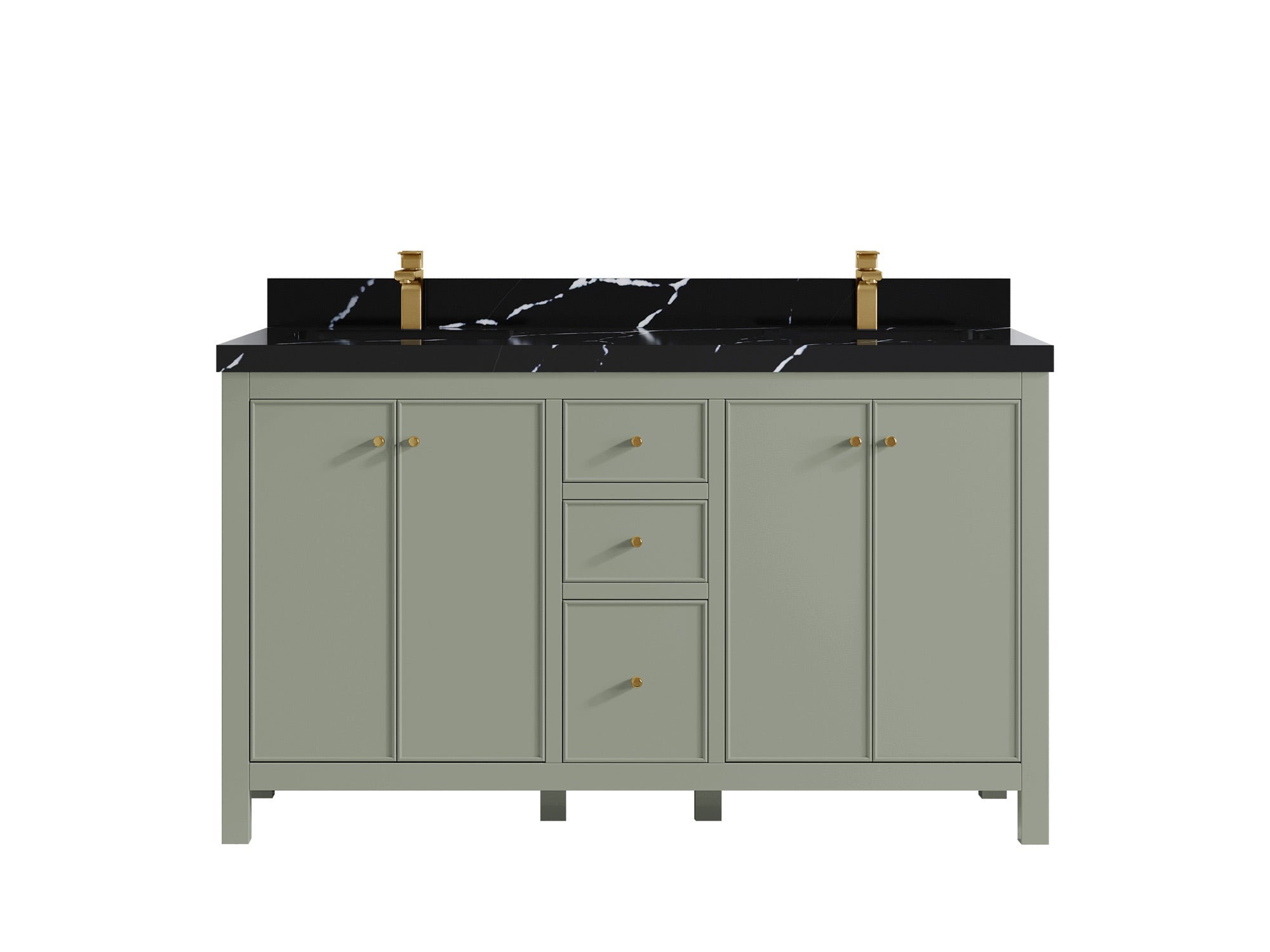 Chicago 60 in. W x 22 in. D Double Sink Bathroom Vanity - Willow Bath and Vanity