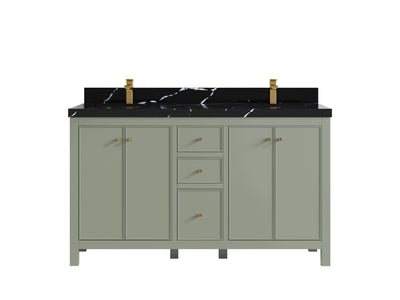Chicago 60 in. W x 22 in. D Double Sink Bathroom Vanity - Willow Bath and Vanity