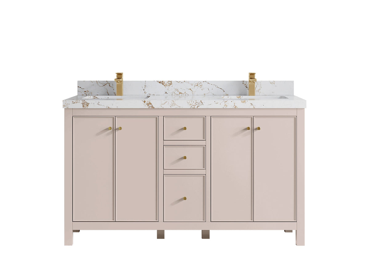 Chicago 60 in. W x 22 in. D Double Sink Bathroom Vanity - Willow Bath and Vanity