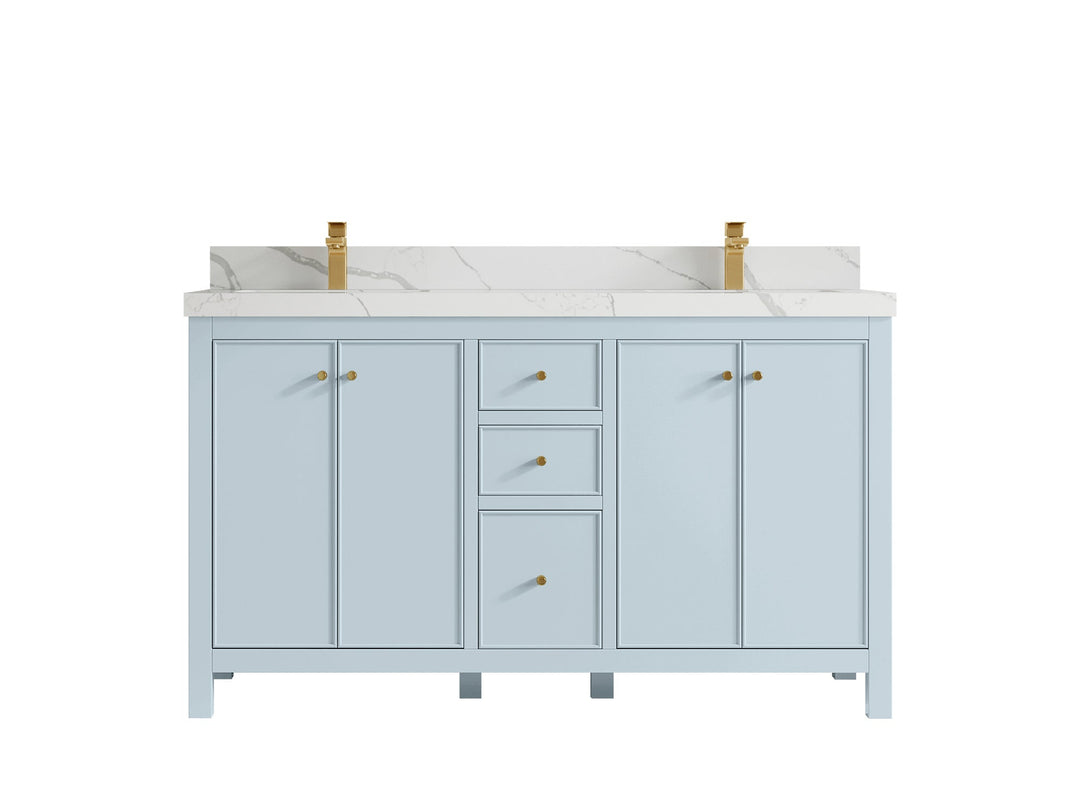 Chicago 60 in. W x 22 in. D Double Sink Bathroom Vanity - Willow Bath and Vanity