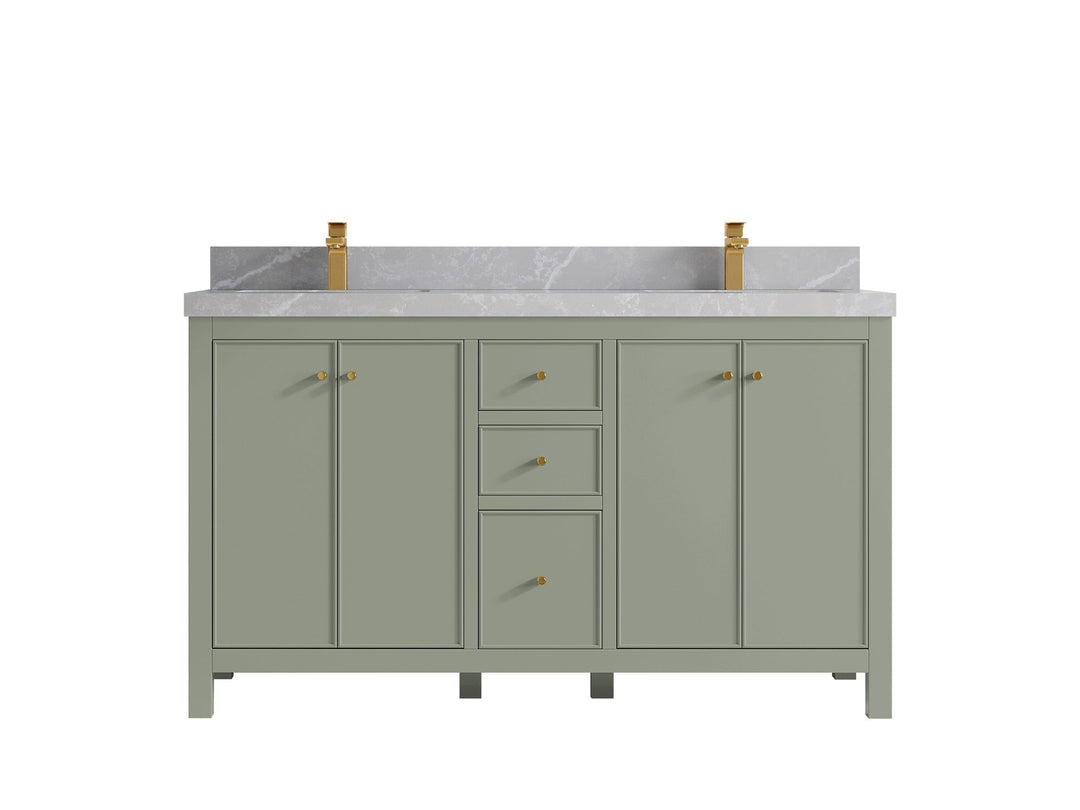 Chicago 60 in. W x 22 in. D Double Sink Bathroom Vanity - Willow Bath and Vanity