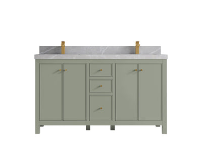 Chicago 60 in. W x 22 in. D Double Sink Bathroom Vanity - Willow Bath and Vanity