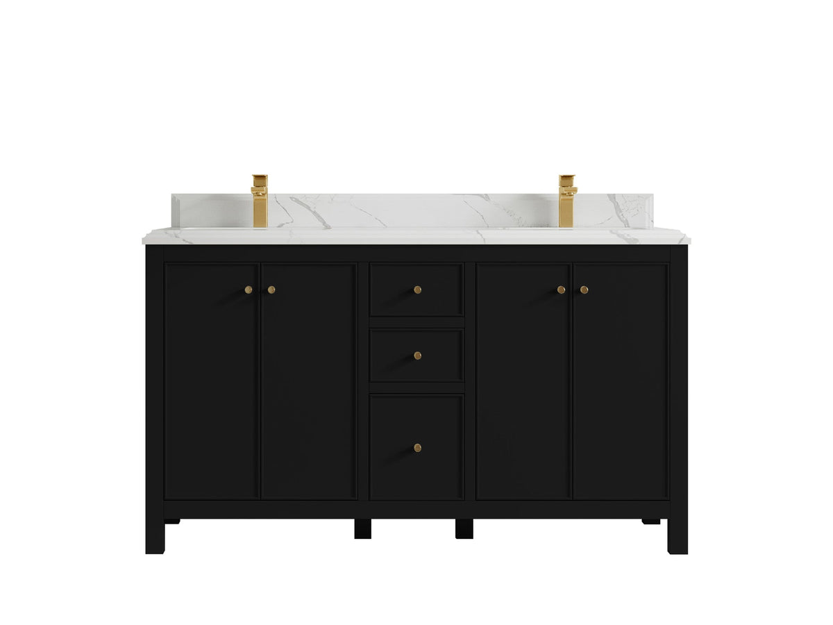 Chicago 60 in. W x 22 in. D Double Sink Bathroom Vanity - Willow Bath and Vanity