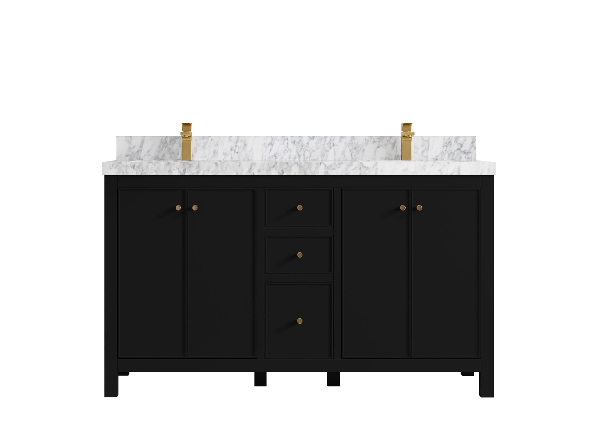 Chicago 60 in. W x 22 in. D Double Sink Bathroom Vanity - Willow Bath and Vanity