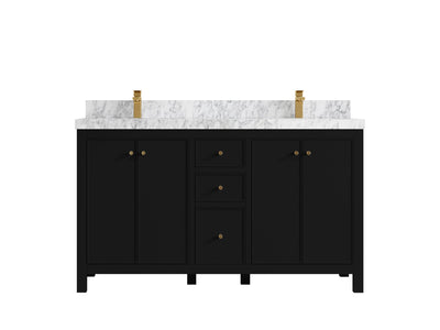 Chicago 60 in. W x 22 in. D Double Sink Bathroom Vanity - Willow Bath and Vanity