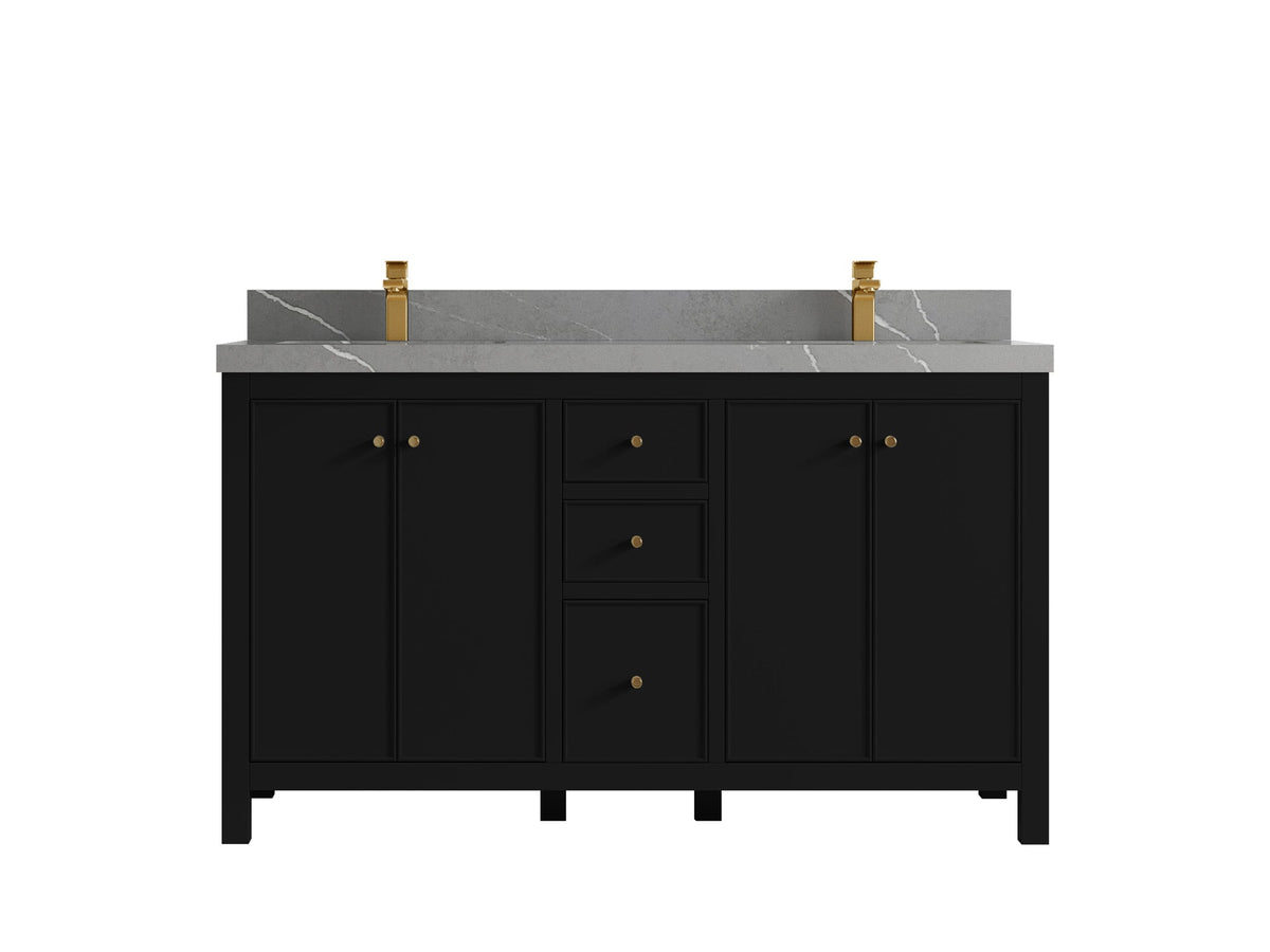 Chicago 60 in. W x 22 in. D Double Sink Bathroom Vanity - Willow Bath and Vanity