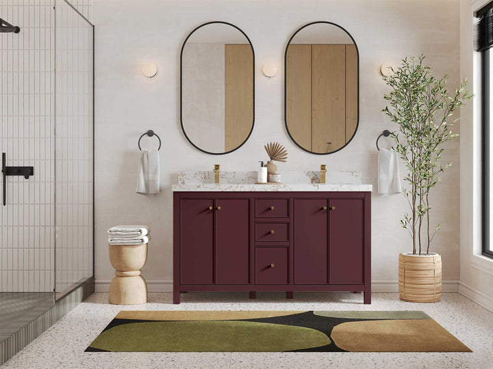 Chicago 60 in. W x 22 in. D Double Sink Bathroom Vanity - photo 4