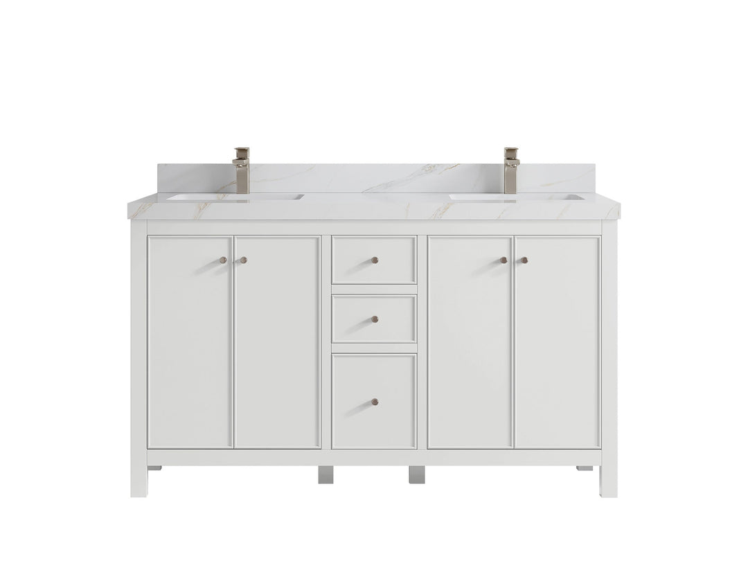 Chicago 60 in. W x 22 in. D Double Sink Bathroom Vanity - Willow Bath and Vanity