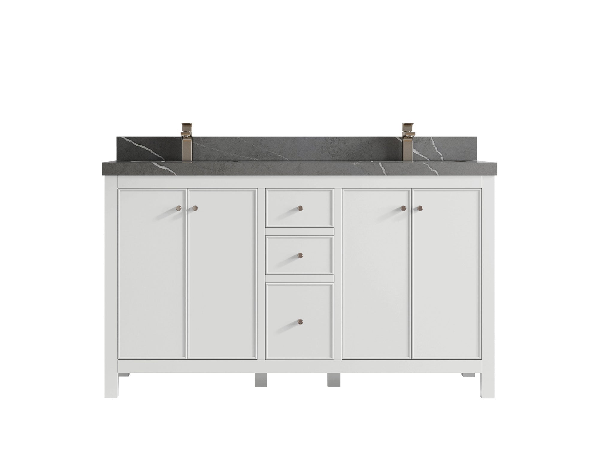 Chicago 60 in. W x 22 in. D Double Sink Bathroom Vanity - Willow Bath and Vanity